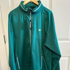 Masters Tech Green Full Zip Wind Jacket with Hood.